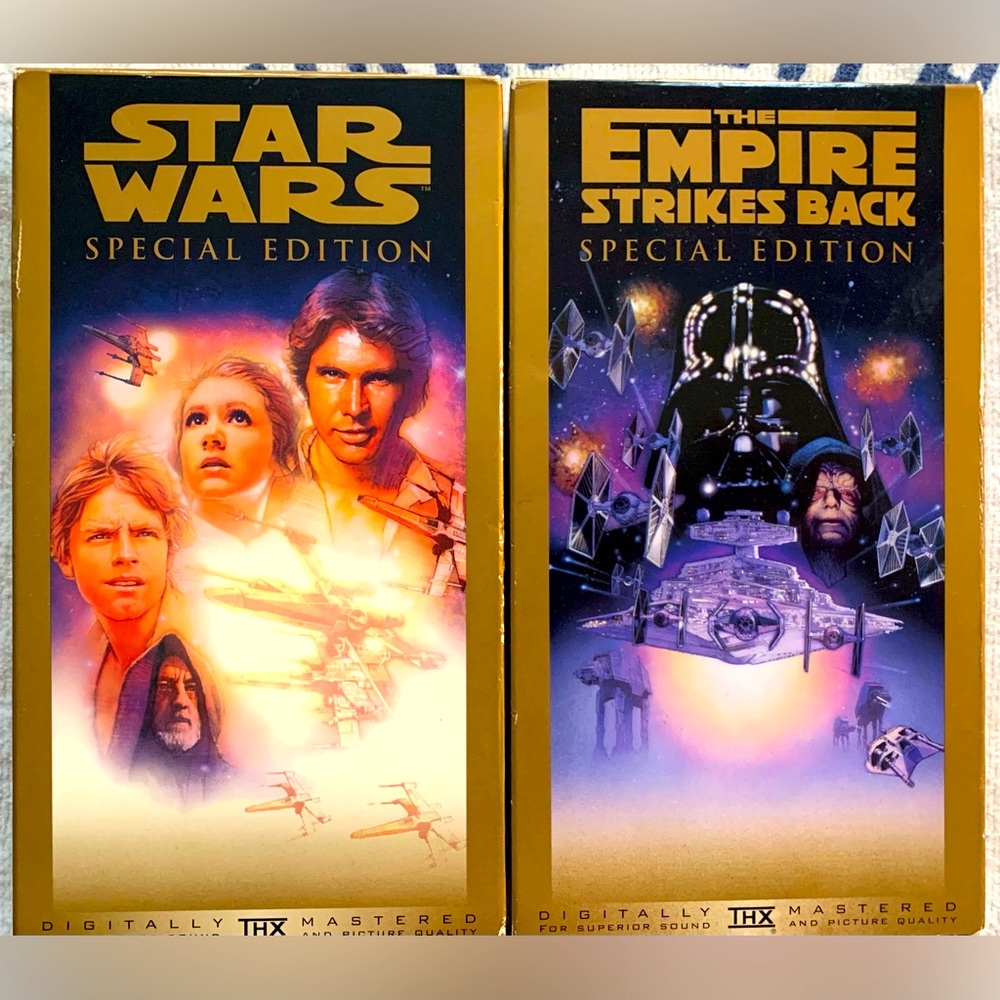Star Wars + Empire Strikes back on Special Edition VHS! Excellent condition'